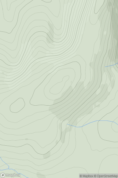 Thumbnail image for Foel y Geifr [Bala to Welshpool] [SH937275] showing contour plot for surrounding peak